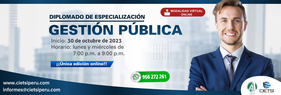 DIPLOMADO DE ESPECIALIZACIÓN EN GESTIÓN PÚBLICA 2023